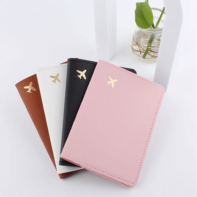 Leather Document Package Travel Protective Case Passport Case - - Women's Wallet - Carvan Mart