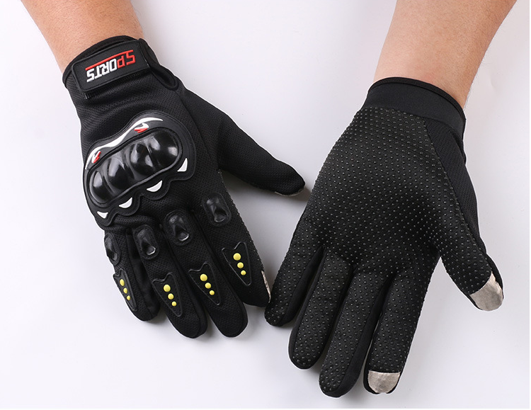 Outdoor motorcycle electric bicycle riding non-slip gloves sunscreen hard shell CS full finger sports touch screen gloves wholesale - Carvan Mart