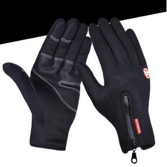 Outdoor Waterproof Gloves Touch Screen Windproof Riding Zipper Sports Winter Warm Fleece Mountaineering Gloves - Carvan Mart Ltd