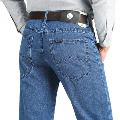 Men's Jeans Summer Thin Loose Mid-Rise Men's Pants Trousers Jeans - Carvan Mart