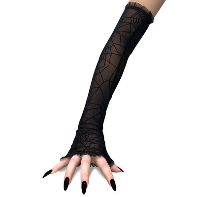 Spider web gloves halloween decoration - - Women Gloves & Mittens - Carvan Mart