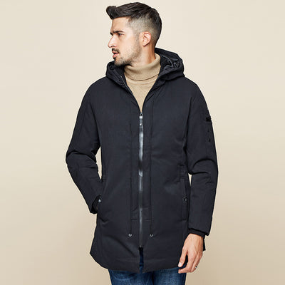 Men's Thick Cotton Hooded Parka Warm Winter Coat - - Men's Jackets & Coats - Carvan Mart