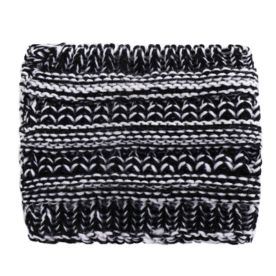 Women Headwrap Ponytail Beanies Hat Winter Warm Ear Warmer Head Wrap Casual Crochet Turban Hats Female Soft Knit Woolen Caps - Carvan Mart