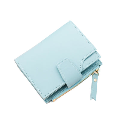 Short Multiple Card Slots Women's Wallet With Zipper - Carvan Mart