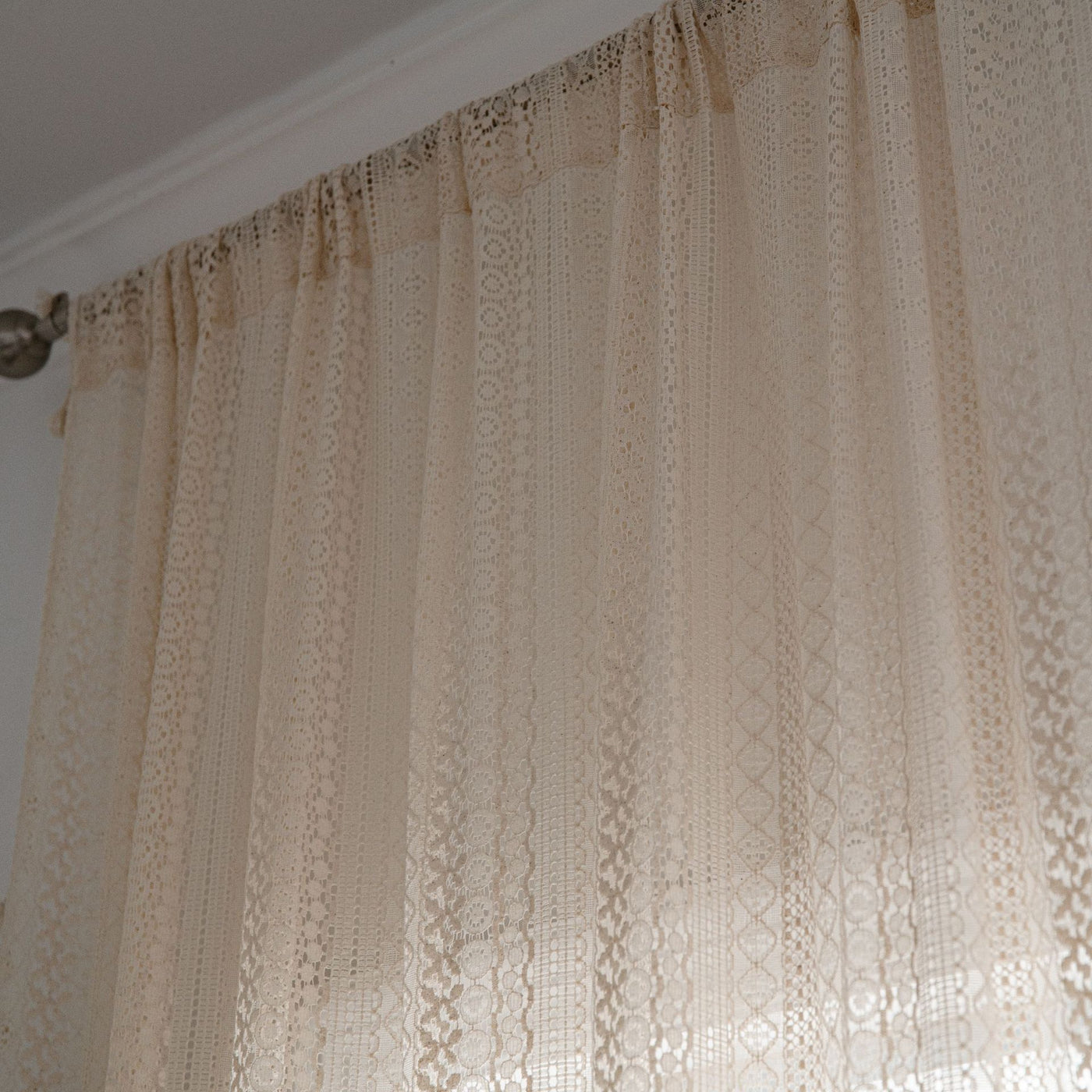 Translucent American Country Hollow Crochet Curtain - Carvan Mart