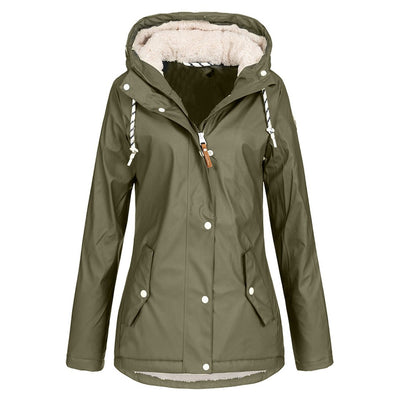 Outdoor Sports Jacket Women Winter Hoodies - Army Green - Women's Coats & Jackets - Carvan Mart