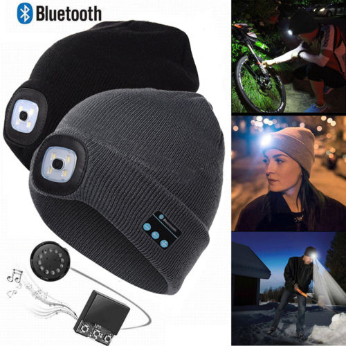 Bluetooth LED Hat Wireless Smart Headset Headphone - - Women's Hats & Caps - Carvan Mart