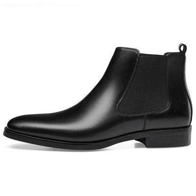 British Square Head Carved Ankle Boots - Carvan Mart