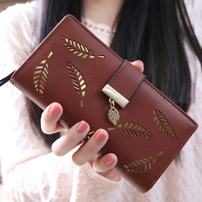 Women Long Wallet Fashion Handbag Wallet Money Bag - Brown - Women's Wallet - Carvan Mart