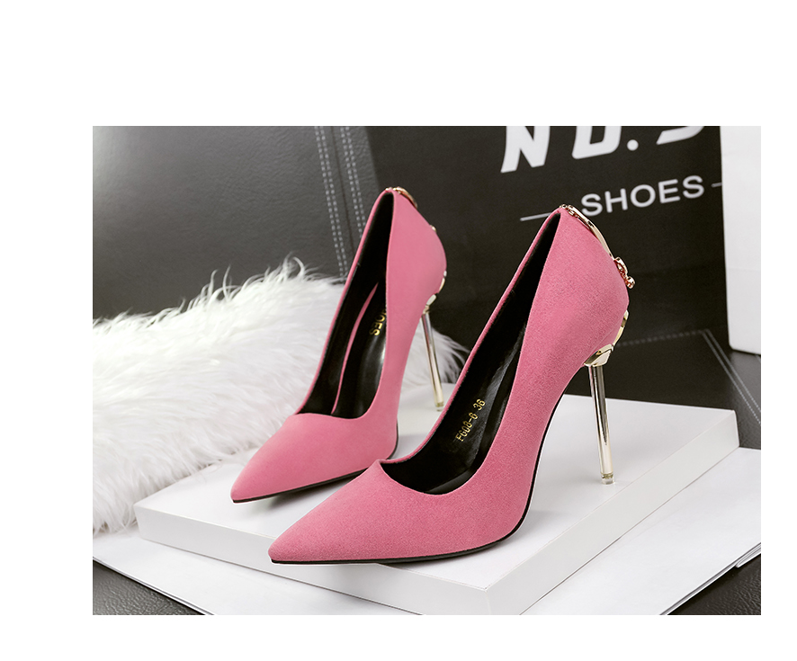 Women's Pointed Black High Heel Shoes Stiletto Metal Bow Banquet - Carvan Mart