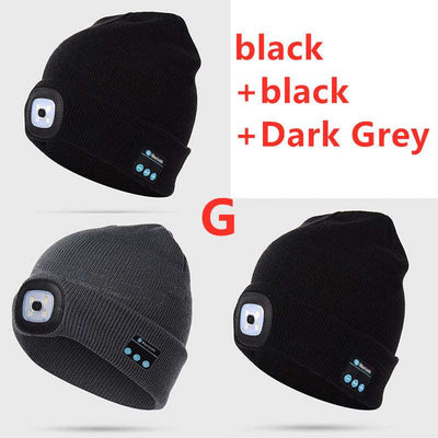 Bluetooth LED Hat Wireless Smart Headset Headphone - G - Women's Hats & Caps - Carvan Mart