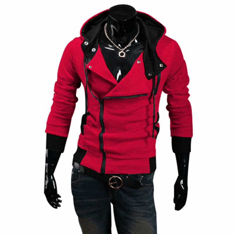 Athletic Hooded Jacket Men's Assassin's Creed Hoodie - Red - Men's Hoodies & Sweatshirts - Carvan Mart