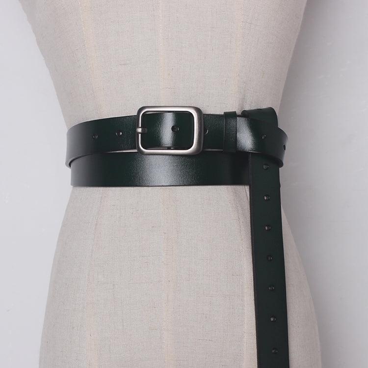 Soft leather suede leather belt - - Belts & Cummerbunds - Carvan Mart