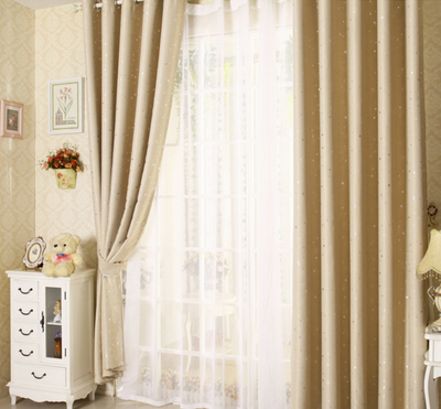 Star print perforated finished curtain - Carvan Mart