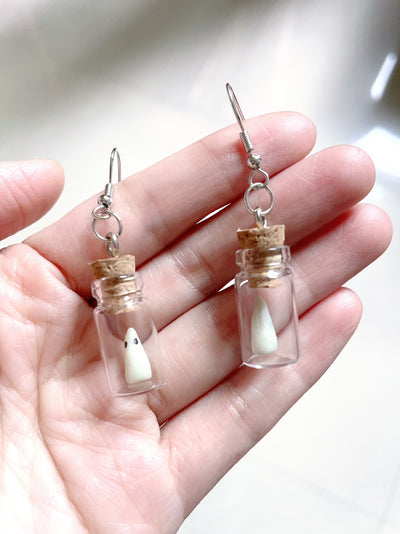 Luminous Devil Drift Bottle Glowing Horror Personalized Earrings - Carvan Mart