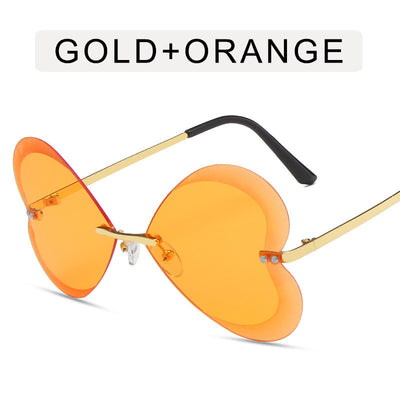 Retro Trend Love Personality Metal Sunglasses Women - Carvan Mart