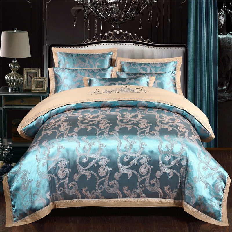 European Style Jacquard Cotton Embroidery Quilt Cover - Luxury style - Bedding Sets - Carvan Mart