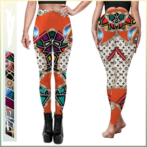 Vibrant High-Waist Graphic Leggings - Perfect for Gym and Casual Wear - - Pants & Capris - Carvan Mart