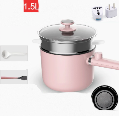 Mini Hot Pot Portable Electric Cooking Pot Mini Plug-in Household - New Product Pink Set2 EU - Smart Ovens - Carvan Mart