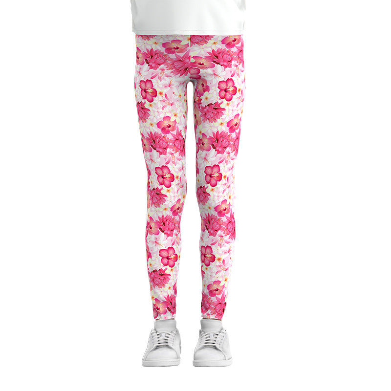 Digital Printing Leggings Girls Leggings Thin Stretch Pants - Carvan Mart