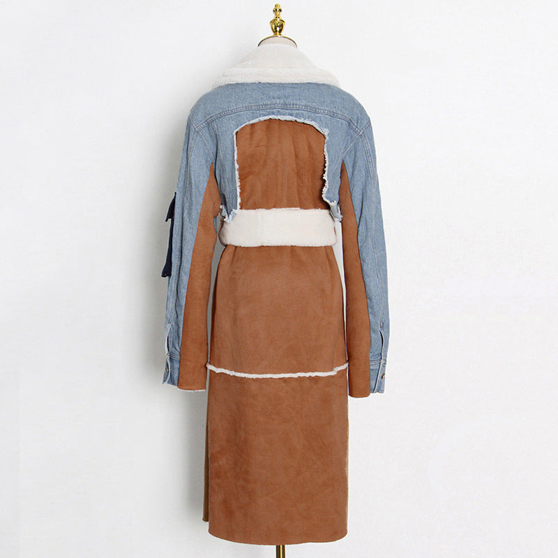 Fashion Denim Long Cotton Jacket - Carvan Mart