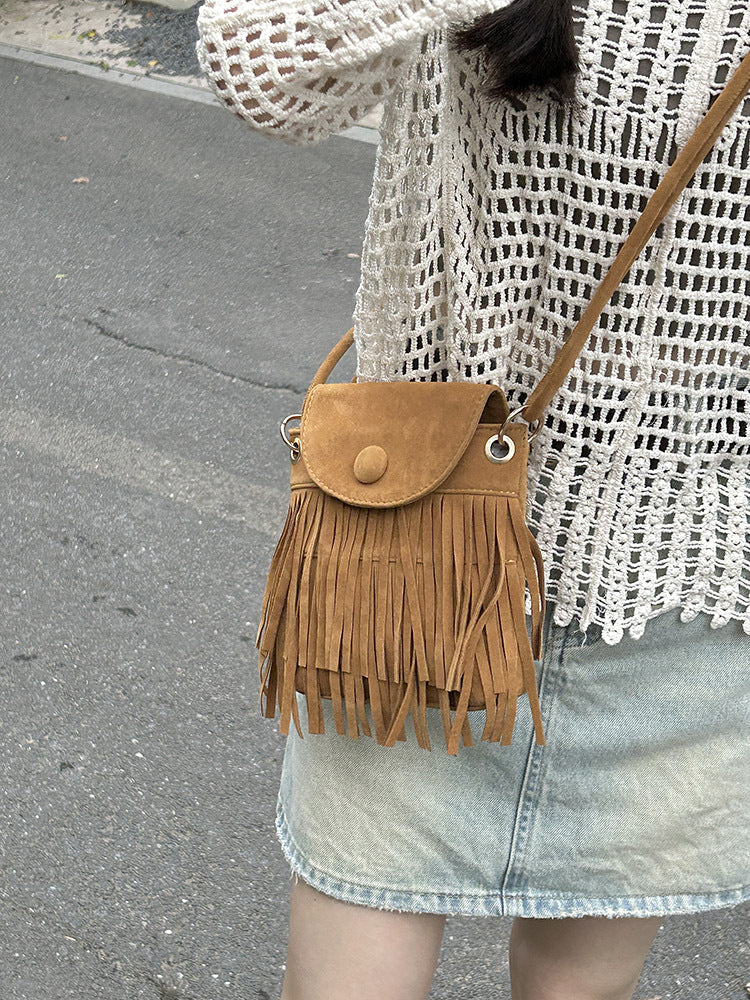 Trendy Boho Fringe Crossbody Handbag - Stylish Tassel Design for Women - - Shoulder Bags - Carvan Mart