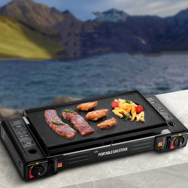 Convenient Outdoor Double Eye Card Oven Camping Barbecue Oven Set - - Smart Ovens - Carvan Mart