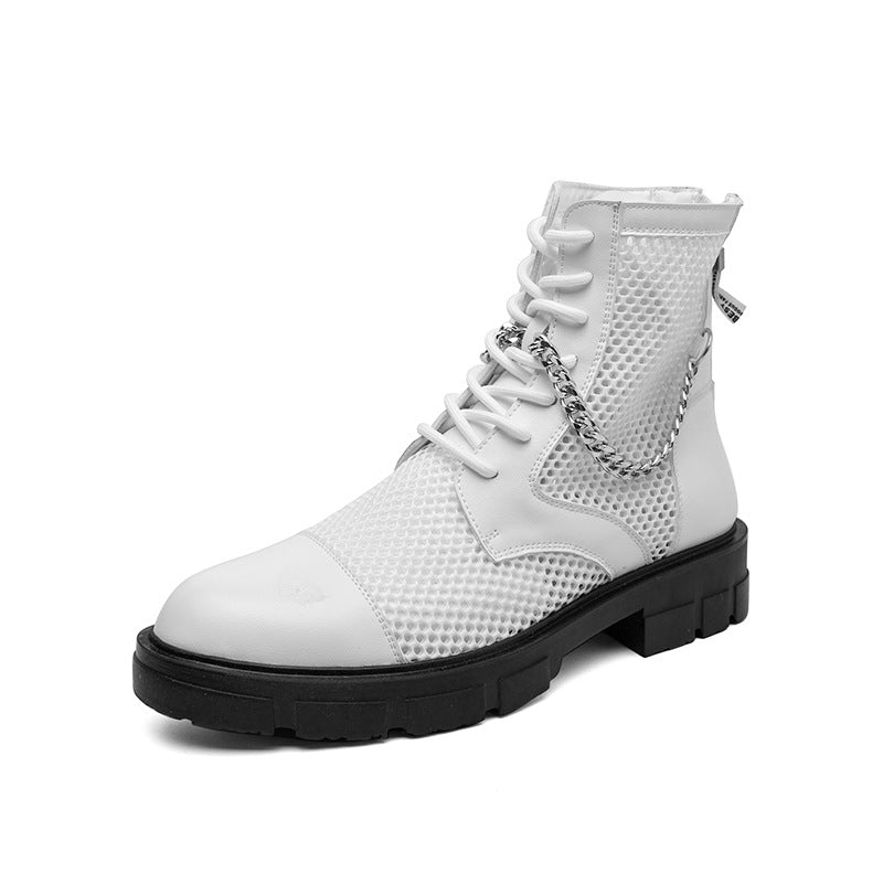 Men's Casual Breathable Breathable Shoes - White - Men's Boots - Carvan Mart