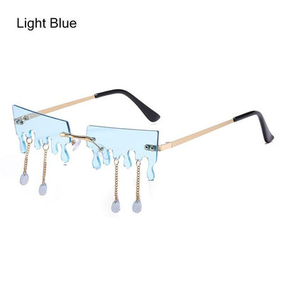 Fashion Butterfly Rimless Sunglasses For Women - Carvan Mart