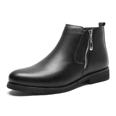 leather formal shoes for men big size shoes men fas - Black - Men's Boots - Carvan Mart