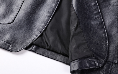 Men's Pu Leather Jacket For Young And Middle-aged Men's Casual Dad - Carvan Mart