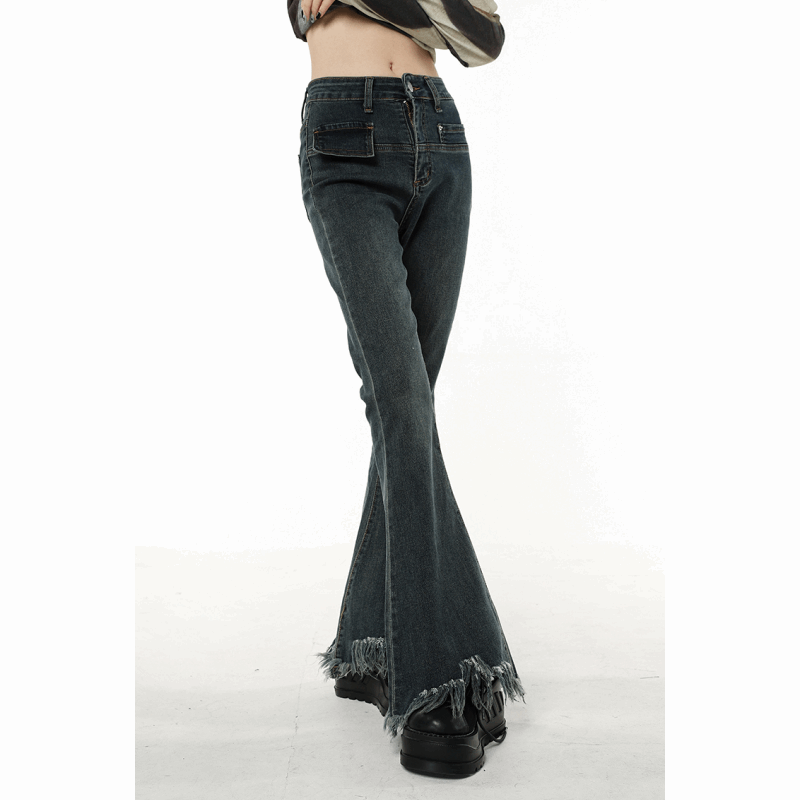 Fashionable Vintage Blue Jeans For Women - Carvan Mart