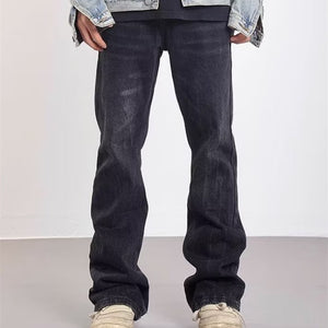 Washed White Distressed Skinny Jeans for Men - Trendy Mid Waist Denim Pants - Black - Men's Pants - Carvan Mart