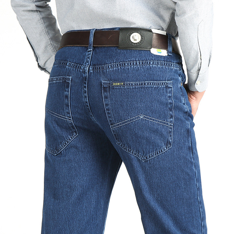 Men's Jeans Summer Thin Loose Mid-Rise Men's Pants Trousers Jeans - Carvan Mart