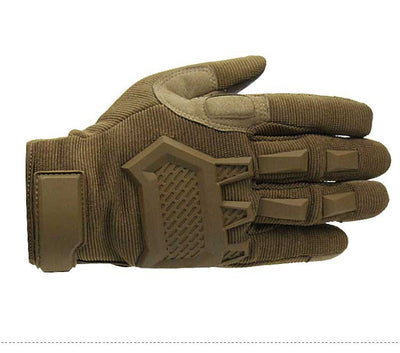 Touch Screen Tactical Gloves Men Army Sports Military Special Forces Full Finger Gloves Antiskid Motocycle Bicycle Gym Gloves - Khaki - Men's Gloves - Carvan Mart