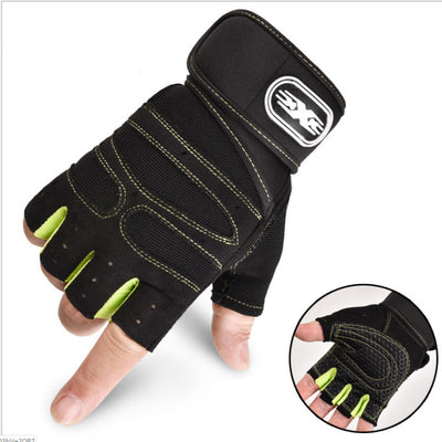 Cycling Gloves Half Finger Breathable Elastic Outdoor Bike Bicycle Riding Fitness Glove Accessories - Carvan Mart