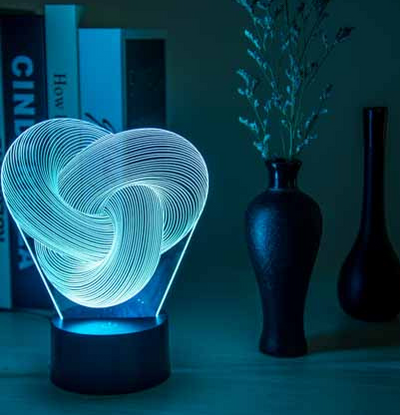 Twist Abstract LED 3D Night Light Touch Colorful Acrylic 3D Table Lamp Decoration Lighting Baby Sleeping Mood Lamp Best Gift - - Led Lighting - Carvan Mart