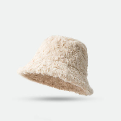 Lambswool Fisherman Hat Winter Warm Fashionable Solid Color Hats For Women - Carvan Mart