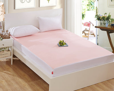 Cotton waterproof bed sheet - Pink - Bedding Sets - Carvan Mart