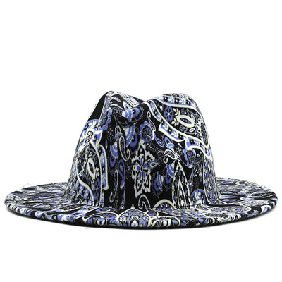 Gorgeous Cashew Floral Print Felt Cap - - Men's Hats & Caps - Carvan Mart