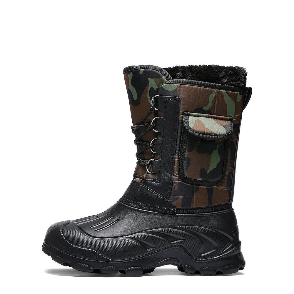 Men's Classic Warm Camouflage Shoes - Black green - Men's Boots - Carvan Mart