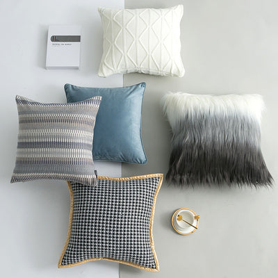 Home Furnishing Pillow Combination Fabric Sofa Decorative Cushion Pillow - Carvan Mart