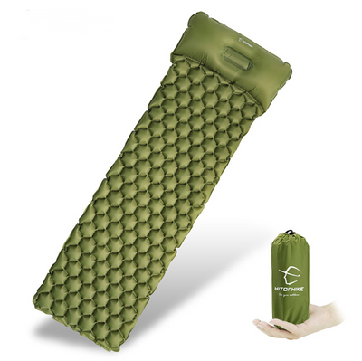 Outdoor Camping Inflatable Honeycomb Mattress Tent Sleeping Mat - Army Green - Bedding Sets - Carvan Mart