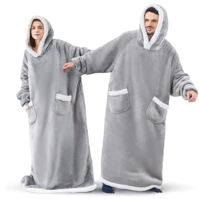 Winter TV Hoodie Blanket Women Men Oversized Pullover With Pockets - Carvan Mart