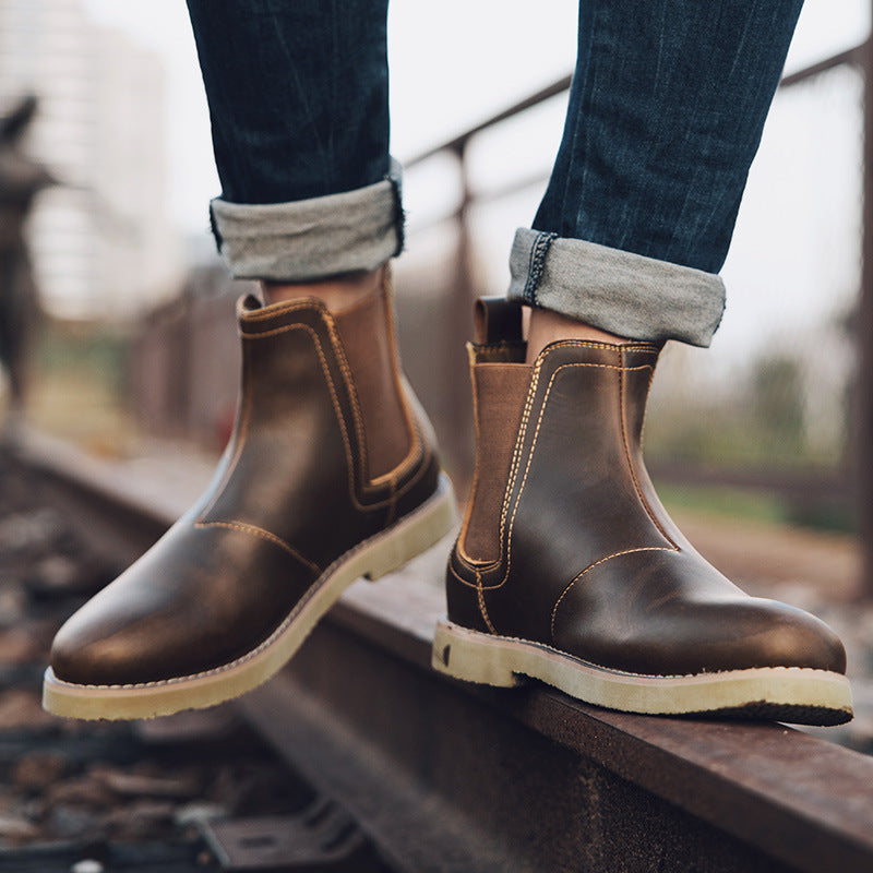 Men's Casual British Style Chelsea Dr Martens Boots - Carvan Mart