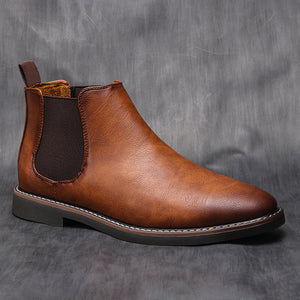 Men's Fashion Retro Cowhide Boots - Carvan Mart