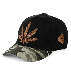 Simple Green Maple Leaf Hemp Leaf Caps Men And Women Baseball Caps Shopping - Carvan Mart