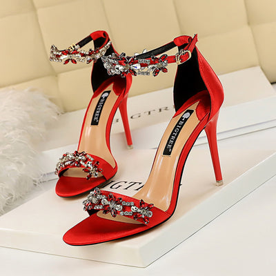 Platform High Heels Sexy Party Stiletto Sandals For Women - Red - High Heels - Carvan Mart