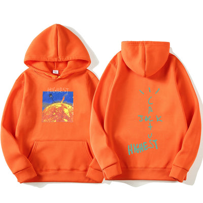 Hoodie print hoodie - Orange - Men's Hoodies & Sweatshirts - Carvan Mart