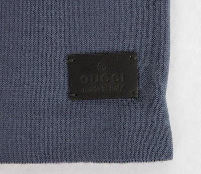 Gucci Unisex Burgundy Blue Wool Beanie Medium Knit Cap - - - Gucci